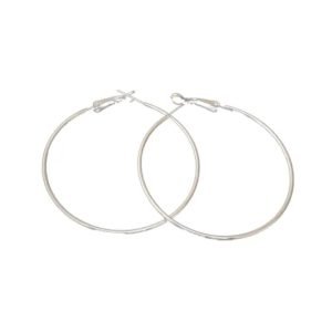 Arracadas clásicas plateadas